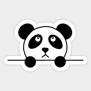 Cute Grumpy Panda Peekaboo Sticker